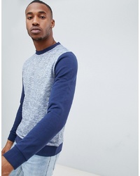 ASOS DESIGN Sweatshirt With Fabric Interest And Contrast Sleeves