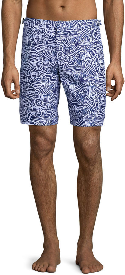 DRUMOHR swim shorts navy/brown patterned