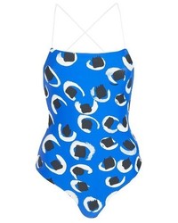 Topshop Circle Print Reversible One Piece Swimsuit