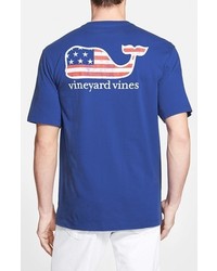 Vineyard Vines American Flag Whale Graphic T Shirt