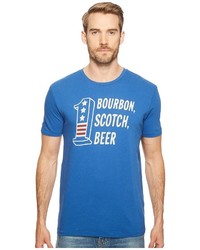 Lucky Brand Bourbon Scotch Beer Graphic Tee T Shirt