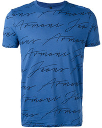 Armani Jeans Lettering Print T Shirt