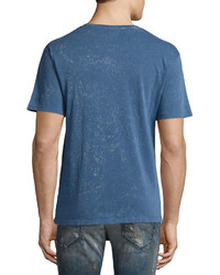 Diesel T Joe Skull Flower Graphic Short Sleeve T Shirt Navy