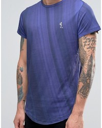 Religion T Shirt With Curved Hem And Gradient Fade