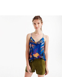 J.Crew Petite Carrie Cami In Tropical Floral Print