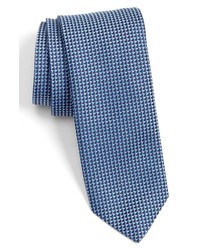 BOSS Hugo Neat Skinny Recycled Polyester Tie In Dark Blue At Nordstrom