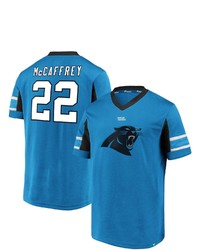 FANATICS Branded Christian Mccaffrey Blue Carolina Panthers Hashmark Player Name Number V Neck Top