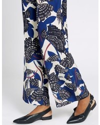 Marks and Spencer Printed Wide Leg Trousers