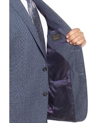 Ted Baker London Trim Fit Print Wool Cotton Sport Coat