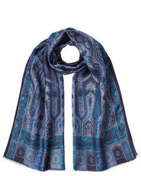 Etro Printed Scarf With Wool And Silk