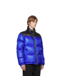 Moschino Blue And Black Down Logo Jacket