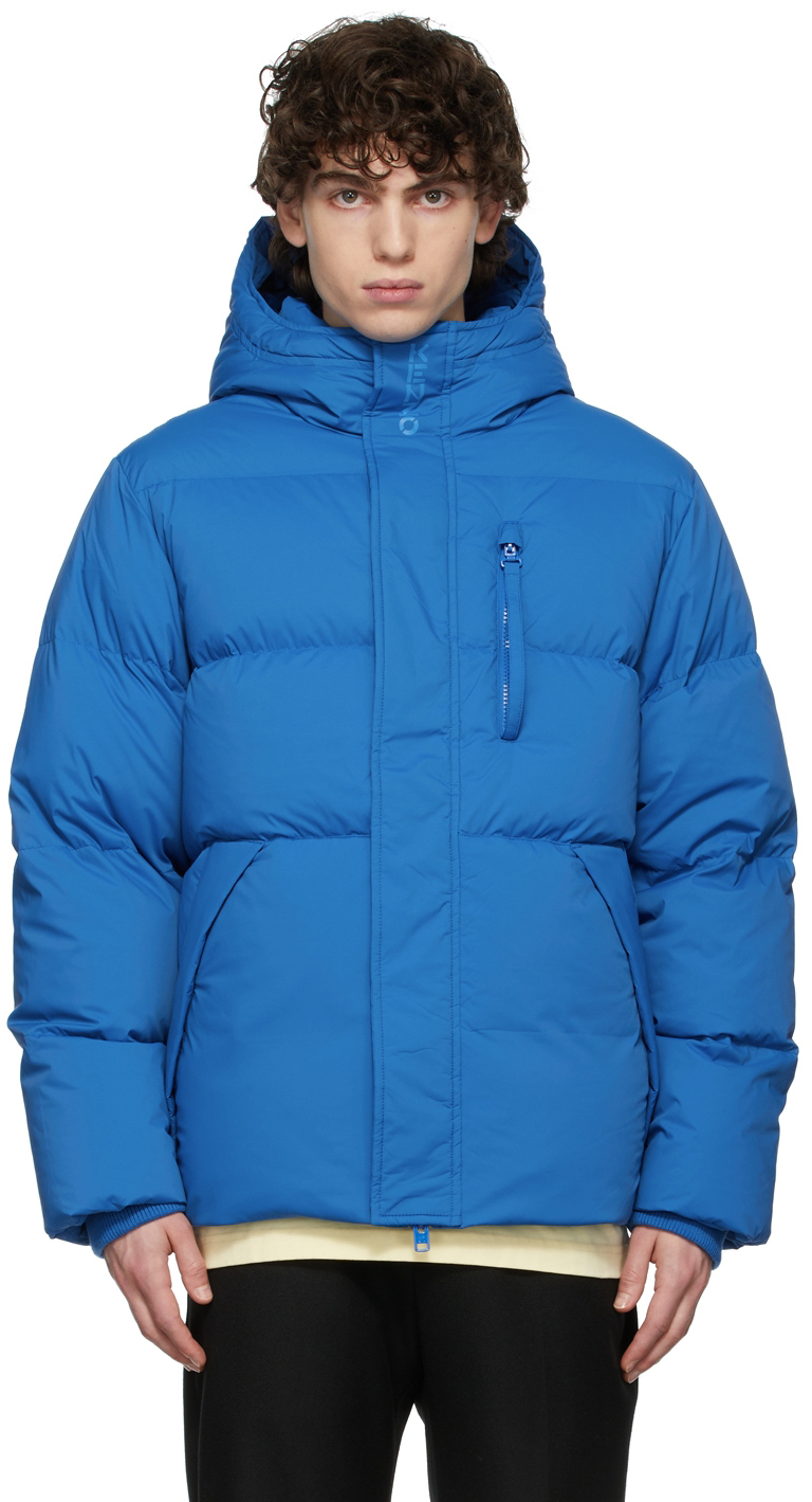 Kenzo Blue Down Jacket, $865 | SSENSE | Lookastic