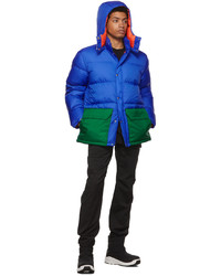 The North Face Blue Green Down Colorblock Sierra Jacket