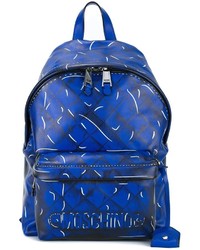 Blue Quilted Backpack