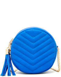 Blue Quilted Crossbody Bag