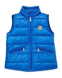 Moncler Gui Lightweight Puffer Vest Blue Sizes 2 6