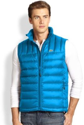 Lacoste Packable Down Vest, | Saks Fifth Avenue | Lookastic
