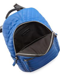 Cynthia Vincent Linear Quilted Backpack Cobalt