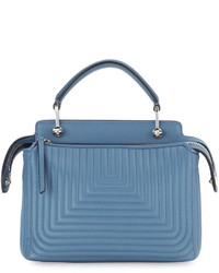 Fendi Dotcom Click Mini Quilted Crossbody Bag Light Blue