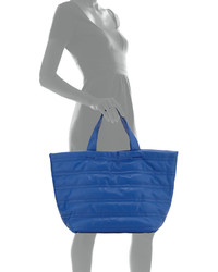 Neiman Marcus Quilted Large Tote Bag Cobalt