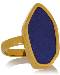 Monica Vinader Atlantis Gold Plated Lapis Ring