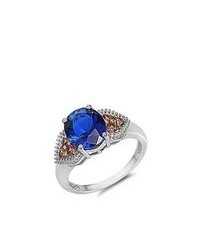 Kriskate and Co. Sterling Silver Blue Sapphire Cz Ring