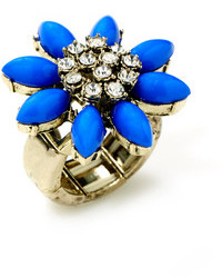 Leslie Danzis Blue Flower Stretch Ring