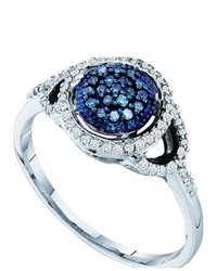 SEA Of Diamonds 025ct Blue Diamond Fashion Ring