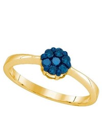 SEA Of Diamonds 025ctw Blue Diamond Fashion Ring