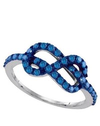 SEA Of Diamonds 073ctw Blue Diamond Fashion Ring