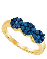 SEA Of Diamonds 075ctw Blue Diamond Fashion Ring
