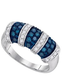 SEA Of Diamonds 075ctw Blue Diamond Fashion Ring