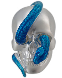 Theo Fennell Two Tone Snake Skull Ring Blue Size 525