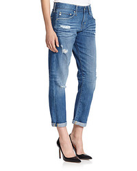AG Jeans Ag Day Distressed Ex Boyfriend Cropped Jeans