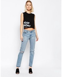 Cheap Monday Common Boyfriend Jeans With Rips