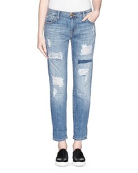 Current/Elliott The Fling Repaired Ripped Jeans