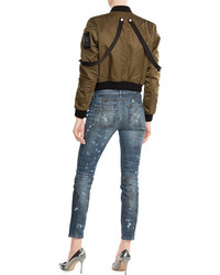 Faith Connexion Cropped And Distressed Skinny Jeans