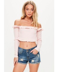 Missguided Blue Ripped Denim Shorts