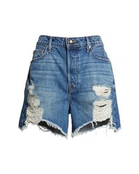 Good American Bombshell High Waist Cutoff Denim Shorts