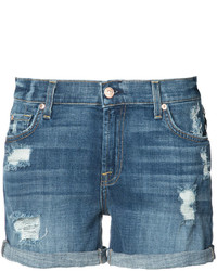 7 For All Mankind Distressed Denim Shorts