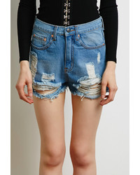 Forever 21 Distressed High Waisted Cutoffs