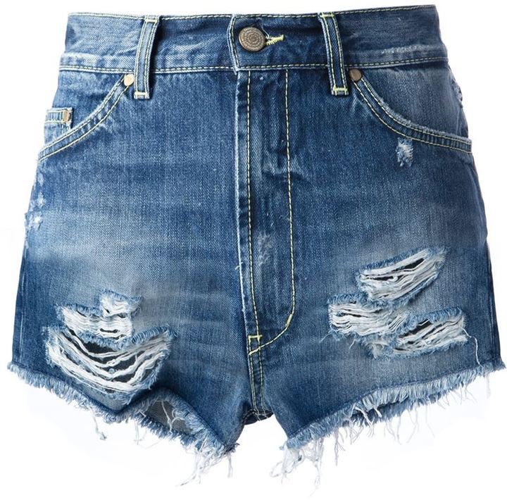 Dondup Distressed Denim Shorts, $185 | farfetch.com | Lookastic