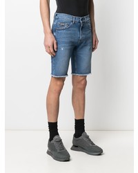 VERSACE JEANS COUTURE Frayed Denim Shorts