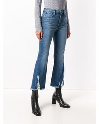 Frame Denim Crop Flared Jeans
