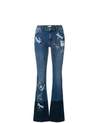RED Valentino Dragonfly Patch Bootcut Jeans