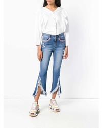 Sjyp Frayed Cut Off Jeans