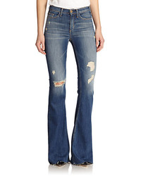 Mcguire Majorelle Distressed High Waist Flared Jeans