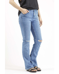 Topshop Moto Jamie Ripped Flare Jeans