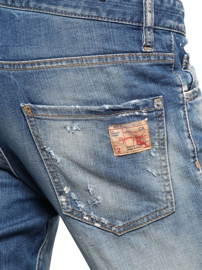 DSquared 165cm Stretch Cotton Denim Jeans, $570 | LUISAVIAROMA ...