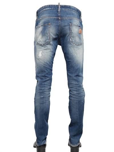 DSquared 165cm Stretch Cotton Denim Jeans, $570 | LUISAVIAROMA ...